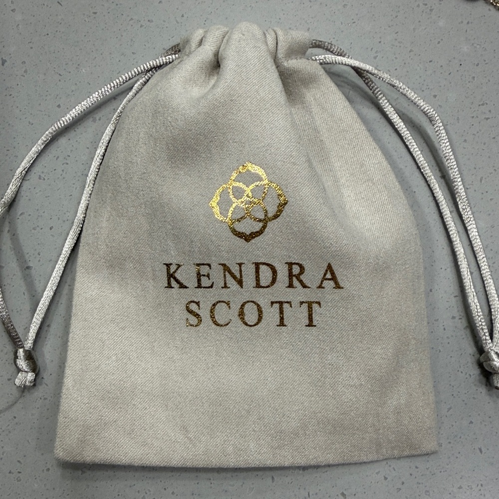 Kendra Scott Gold Filigree Teardrop Dangle Earrings - Picture 4 of 4